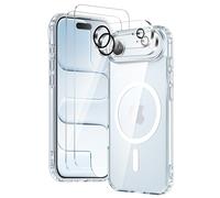 COPIKE Coque Magnétique pour iPhone 17 Air avec 2 Verres Trempés et 2 Caméra Protecteur, Compatible avec MagSafe, Étui Aimantée [Anti-Jaune et Antichoc] Anti-Rayures Dos PC et Bumper TPU, Transparente