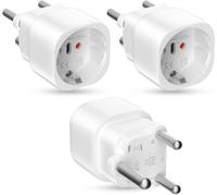 Copo-3 Pièces Adaptateur De Voyage France/Europe Vers Afrique Du Sud 2 Broches Europe Vers 3 Broches Type M,Adaptateur Pour Des Voyages En Afrique Du Sud,Bhoutan,Namibie,Mozambique Et Plus Type M