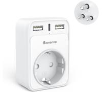 COPO-Adaptateur Prise France Vers Inde,4 En 1 Adaptateur Prise Inde 2 Usb 1 Type C 1 Prises,France Vers Sri Lanka,Inde,Népal Inde Type D