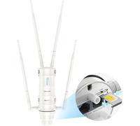 COPP-Repeteur Wifi Exterieur Puissant Avec Antenne Wifi Longue Portée - 4G Lte Haute Puissance À Double Bande Avec Emplacement De Carte Sim - Amplificateur Ac1200- Outdoor Poe Répéteur