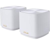 COPP-Zenwifi Xd4 Plus Blanc - Pack De 2 - Système Wi-Fi 6 Ax Mesh, Double Bande (2,4 Ghz / 5Ghz), 1800 Mbit/S, 400M2, Aiprotection Avec Trendmicro À Vie, Ports Wan/Lan