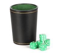 Coppa Dei In Pelle - Silenziosa In Pelle PU, Giochi with 5 A 6 Facce Interno In Feltro per Dadii Bugiardi Giochi Da Tavolo Riunioni Di Famiglia