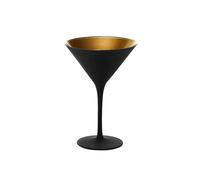 Stölzle Lausitz – Verres à cocktail Grandezza – Cristal sans plomb Noir/Or Lot de 6 - 240 ml