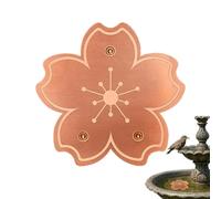 Copper Bird Bath Disc - 10x10cm Bird Bath Plate, Birdbath Purification Disc With Triple-Point Support | All Season Birdbath Bowl Purifier Plate For Backyard Feeding Stations Balcony Garden Outdoor Pat