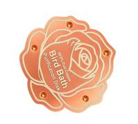Copper Bird Bath Disk - 10cm Weatherproof Floral Design Copper | Bird Bath Insert Garden Patio Backyard Courtyard Home Outdoor Decor Wildlife Water Basin Panel Ornamental For Garden Enthusiasts