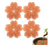 Copper Bird Bath Purification Disc, Natural Cleaning Disk for Garden Birdbaths, Flower-Shaped Water Purifier with Triple-Point Support, for Outdoor Bird Bath Maintenance(4Pcs)