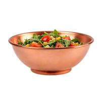 Copper Bowl - Large Mixing and Storage Container for Food Preparation | Copper Material with Elegant Serving Design, Classic Tableware Style, Kitchen Dish for Salad Fruit Baking Cooking Chef Home Use