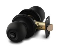Copper Creek BK2020BC-3 Lot de 3 boutons de porte avec fonction passage, finition noire