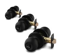 Copper Creek BK2020SS-3 Lot de 3 boutons de porte en forme de boule Finition inox satiné