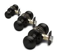 Copper Creek BK2030SS-3 Lot de 3 boutons de porte avec fonction de confidentialité en acier inoxydable satiné
