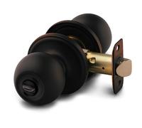 Copper Creek BK2030TB Bouton de porte en forme de boule avec fonction de confidentialité Bronze toscane