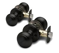 Copper Creek Lot de 2 boutons de porte intérieure style colonial - Certifié ANSI Grade 3, poignée moderne et robuste, facile à installer et réversible pour chambre à coucher, salle de bains et