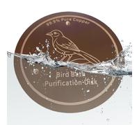 Copper Disc For Bird Bath - Purification Cleaning Safe Tray, Algae Prevention Sheets, Water Disks | Bassin Cleanliness Coppers Fountain Slime Stoppages For Backyard Watching Garden Park Outdoor