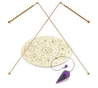 Copper Dowsing Rods, for Water Detection, Treasure Search, Spiritual Tools with Pendulum Pendant and Pendulum