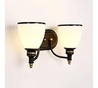 Copper Fashion Black Modern Indoor Large Living Room Lamp LED Comfort Color Temperature Adult Wall Lamp Hall Style More Refined Retro Power-Saving Bedroom Living Room