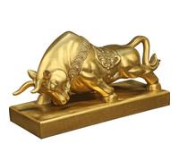 Copper Fortune Bull Figurine for Prosperity - Ideal for and Home Decor
