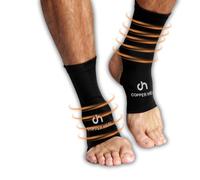 COPPER HEAL Chevillière Cheville PAIRE Chaussettes cuivre imprégnées soutien voûte plantaire enflure gonflement tendon dAchille Douleur articulaire Fasciite plantaire Blessures attelle chevillere