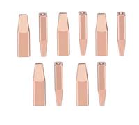 Copper Laser Souding Buzzle Conseil pour le pistolet de soudage à main, accessoire industriel usiné CNC pour les soudeurs laser en fibre Double guide nozzle 1.0mm 10 pièces