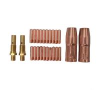 Copper-MIG Kit de pièces de gaz de soudage pour torche Lincoln-Magnum 100 L | 20 embouts de contact, 2 buses, 2 diffuseurs, 21-50 35-50 consommables de rechange, sortie de gaz stable pour réduire les