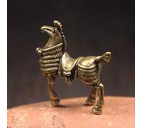 Copper Ornement War Horse Figurines Statue Nice Steed Horse Figurine Animal Sculpture Keychain Keyring Chaîne Accessoires Decoration Accessoires Art Collection d'art