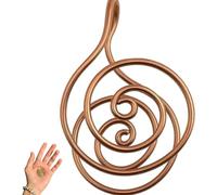Copper Palm Ring Reiki Spiral Hand Rings for Meditation & Energy Healing, Handmade Copper Cuffs for Crystal Work, Manifestation, Chakra Balancing, Meditation Gift for Women & Men