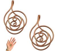 Copper Palm Ring Reiki Spiral Hand Rings for Meditation & Energy Healing, Handmade Copper Cuffs for Crystal Work, Manifestation, Chakra Balancing, Meditation Gift for Women & Men