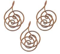 Copper Palm Ring Reiki Spiral Hand Rings, Handmade Copper Energy Spiral Hand Rings with Crystal Gem, for Meditation, Manifestation, Breathwork & Energy Alignment (Gold)
