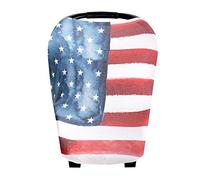 Copper Pearl Housse de siège de voiture pour bébé - Auvent et couverture d'allaitement - Multi-usages - Extensible - 5 en 1 - Cadeau « Patriot » - Par Copper Pearl