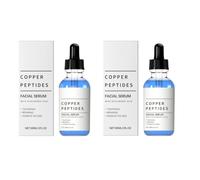 Copper Peptide Facial Serum, Hydrolyzed Collagen & Hyaluronic Acid | Anti-Aging Firming Moisturizer, Smooth Wrinkles Restore Elasticity for Dull Skin