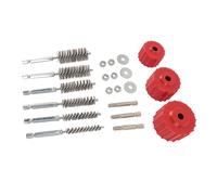Copper Pipe Cleaner Set Heavy Duty Stainless Steel Wire for Power Drill 1/2 3/4 1 Inch Tube Cleaning Brush Ideal for Plumbing Welding Soldering Tasks