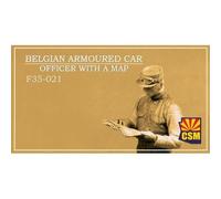 Copper State Models - Belgian Armoured Car Officer With A Mapmaquette Figurine Belgian Armoured Car Officer With A Map Copper State Models F35-021 1/35ème Maquette Char Promo Figurine Miniature