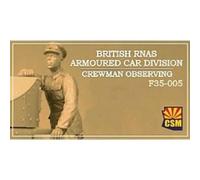 Copper State Models - British Rnas Armoured Car Division Crewman Observingmaquette Figurine British Rnas Armoured Car Division Crewman Observing Copper State ModelsF35-005 1:35 Maquette Char Promo Fig
