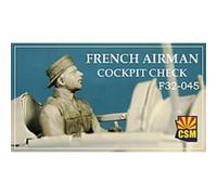 Copper State Models - French Airman Cockpit Checkmaquette Figurine French Airman Cockpit Check Copper State Models F32-045 1/32ème Maquette Char Promo Figurine Miniature