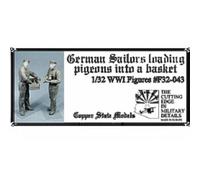 Copper State Models - Germam Sailors With Pigeonsmaquette Figurine Germam Sailors With Pigeons Copper State Models F32-043 1/32ème Maquette Char Promo Figurine Miniature