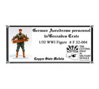 Copper State Models - German Aerodrome Personnel With Grenades Crademaquette Figurine Germa