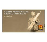 Copper State Models - German Armoured Car Crewman With Mg 08maquette Figurine German Armoured Car Crewman With Mg 08 Copper State Models F35-039 1/35ème Maquette Char Promo Figurine Miniature