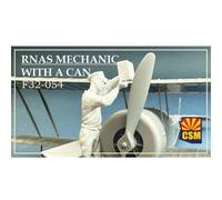 Copper State Models - Rnas Mechanic With A Canmaquette Figurine Rnas Mechanic With A Can Copper State Models F32-054 1:32 Figurine Miniature