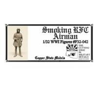 Copper State Models - Smoking Rfc Airmanmaquette Figurine Smoking Rfc Airman Copper State Models F32-042 1/32ème Maquette Char Promo Figurine Miniature