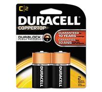 Coppertop Alkaline Batteries, C, 2/Pack