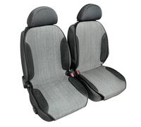 Coppia De Housses De Siège Auto En Fibre Naturelle - Gris