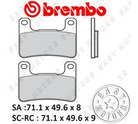 Coppia De Plaquettes De Frein Brembo Avant Suz. M R Intruder 1800 06> 07SU27.RC
