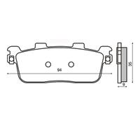 Rms Kymco Xciting 250cc 225102743 Sintered Brake Pads Argenté