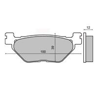 Rms Yamaha T-max 500cc 225101413 Sintered Brake Pads Clair
