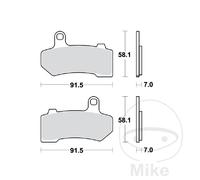 Coppia De Plaquettes De Frein Sinterisées SH TRW 787.00.09