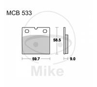 Coppia De Plaquettes De Frein Sinterisées SV TRW 787.07.77