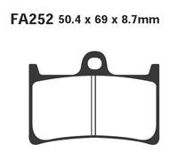 Ebc Epfa-hh Series Epfa252hh Sintered Brake Pads Noir