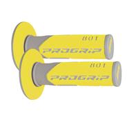 Coppia De Poignées Cross 801 Progrip 22 25 Mm De Moto Cross Gris Jaune