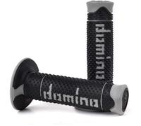 Coppia De Poignées Domino Racing Noir/Gris Offroad Motocross Enduro