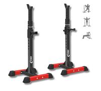 Support de barre de rack de squat réglable couple supports de haltères olympiques avec barres de support de gymnastique multifonction