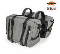 Kappamoto Sacoches cavalières RA316 - Paire souples 25 l Gris